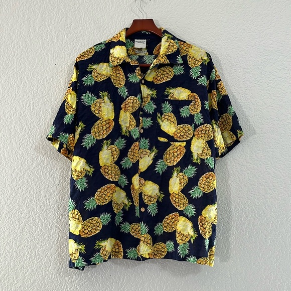 Vintage Rainforest Cafe Tropical Pineapple Shirt - Picture 1 of 12